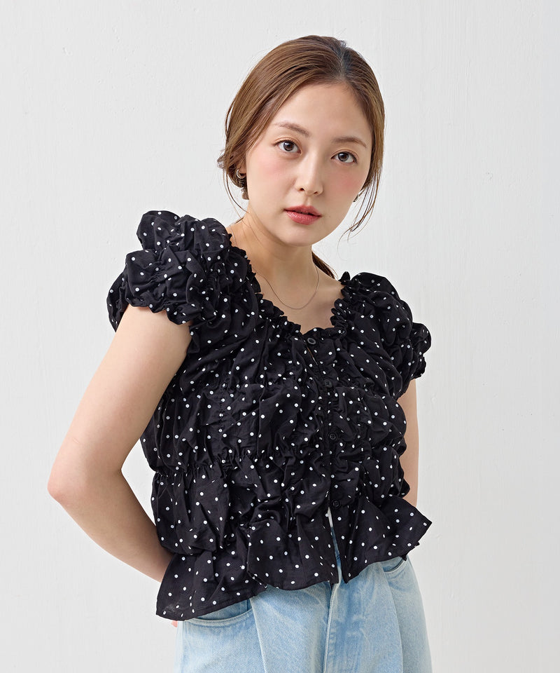 【全骨格対応 / 着痩せ◎】マルチウェイシャーリングブラウス