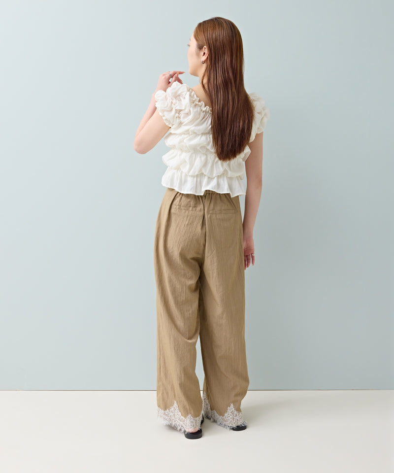 【全骨格対応 / 着痩せ◎】マルチウェイシャーリングブラウス