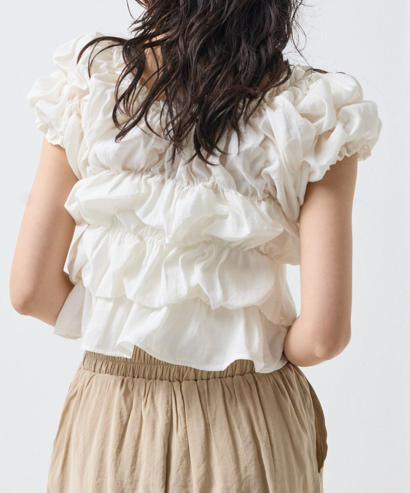 【華やかに着回せる】マルチウェイシャーリングブラウス