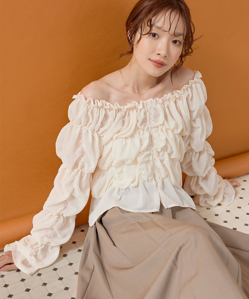アイボリー / 身長：162cm / 着用：フリー
