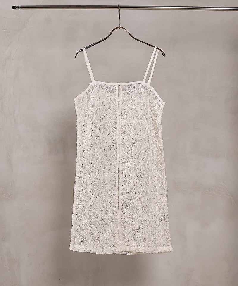 【総レースで映えるレイヤード】レースキャミソールビスチェ