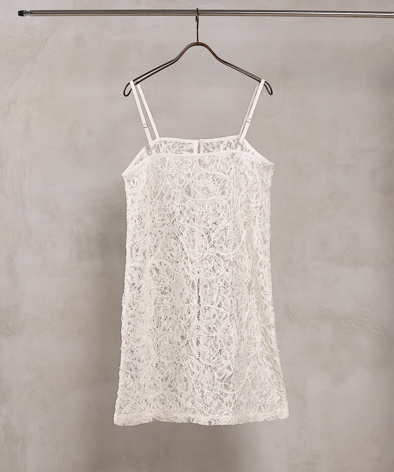 【総レースで映えるレイヤード】レースキャミソールビスチェ
