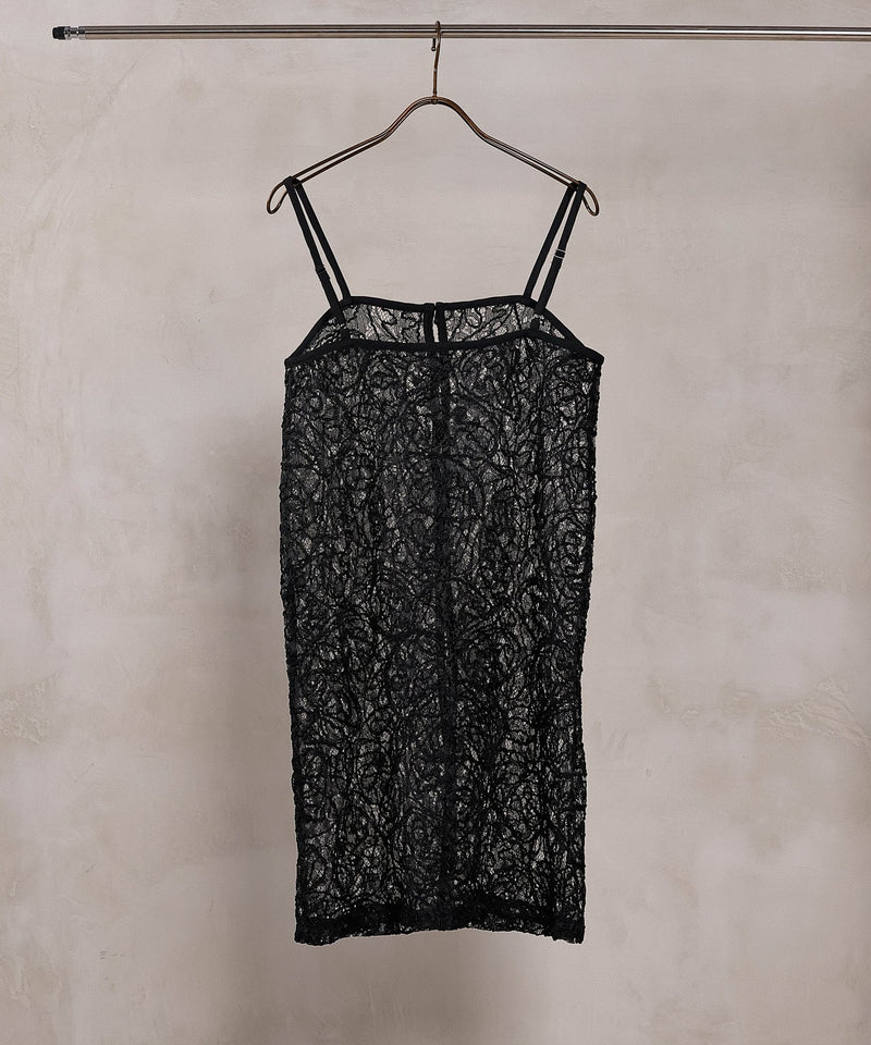 【総レースで映えるレイヤード】レースキャミソールビスチェ