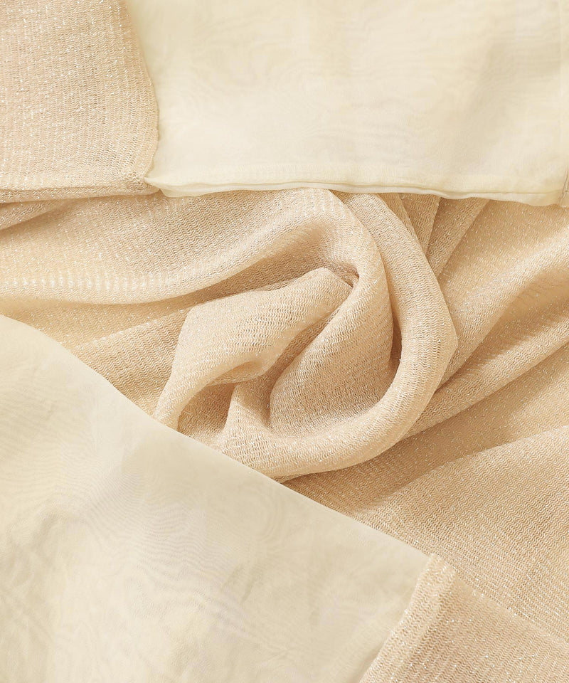 袖シアーラメ ベーシックカットソー トップス