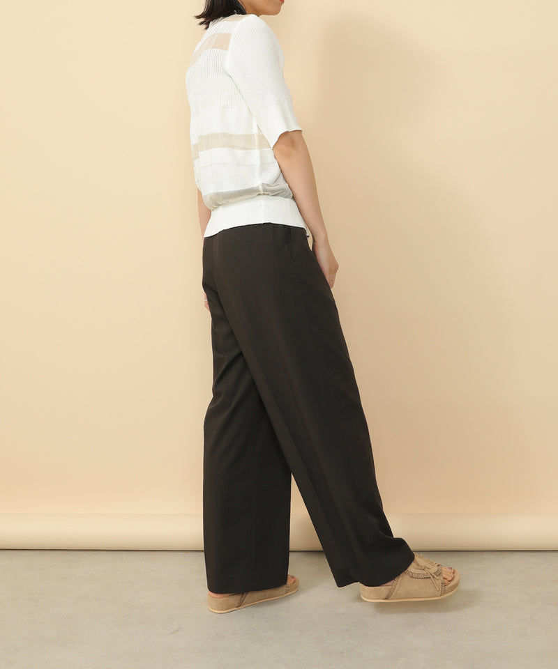 シアーミックス編み ニット 半袖