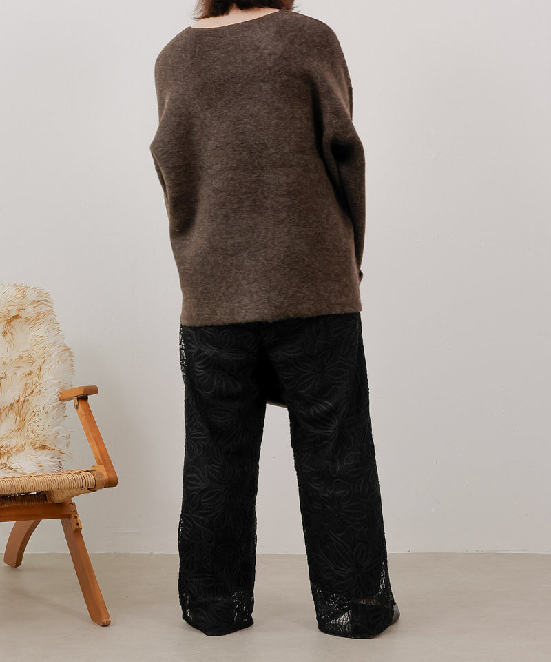 コード刺繍 レースパンツ【セットアップ対応】