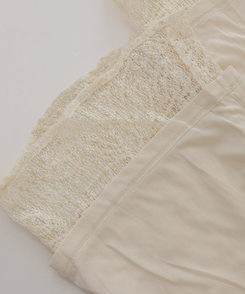 コード刺繍 レースパンツ【セットアップ対応】