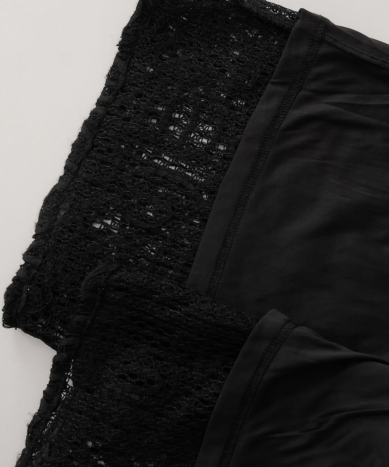 コード刺繍 レースパンツ【セットアップ対応】