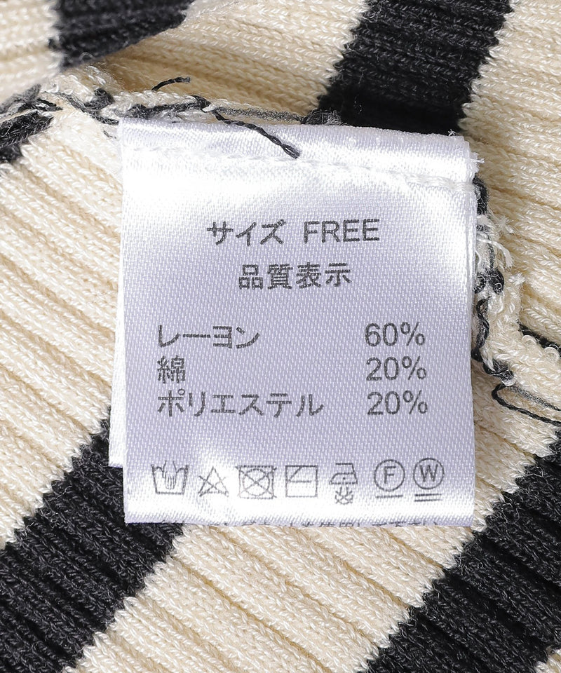 【前後2WAYで使える】バック釦タートルリブニットトップス