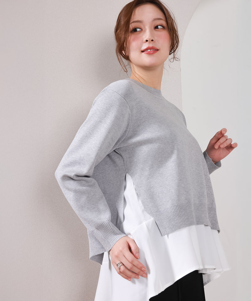 【重ねて映える】レイヤードニットセット プルオーバー