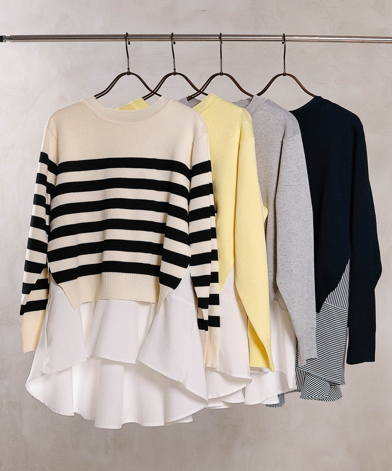 【重ねて映える】レイヤードニットセット プルオーバー