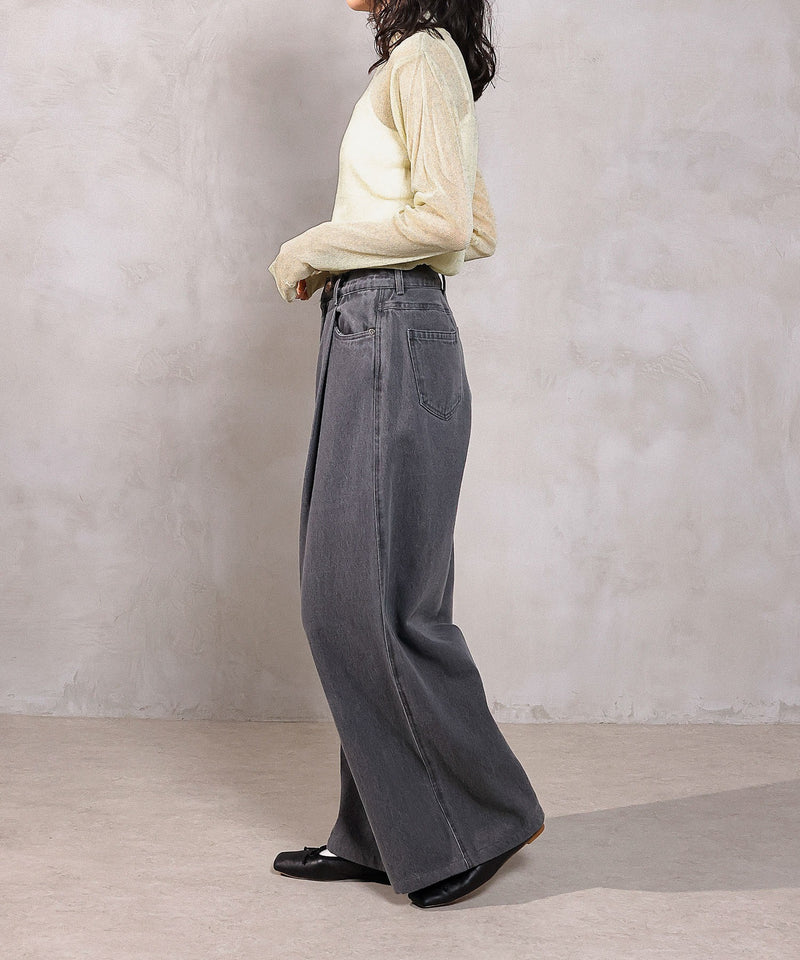 【新色追加】ハイネック シャイニー ラメ シアー トップス