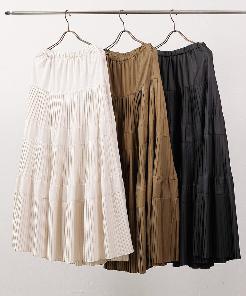 プリーツティアードスカート