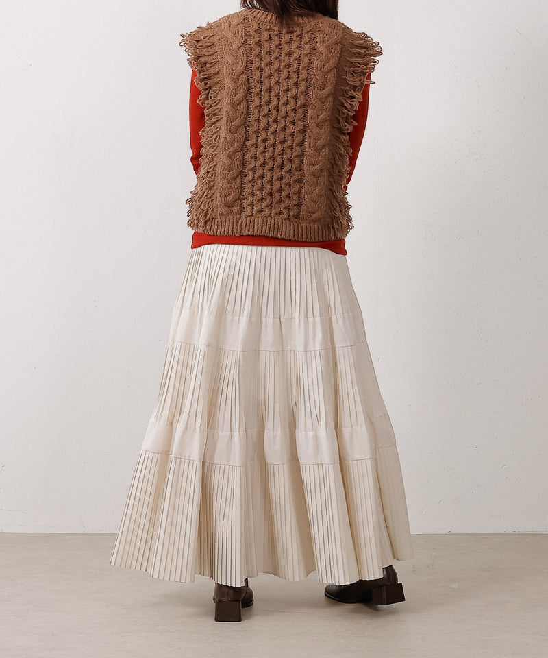 プリーツティアードスカート