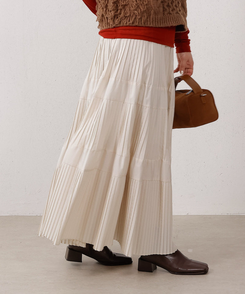 プリーツティアードスカート