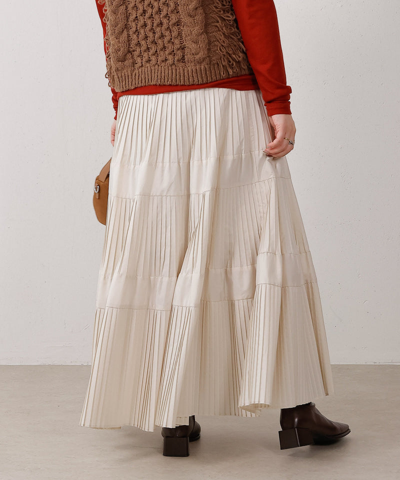 プリーツティアードスカート