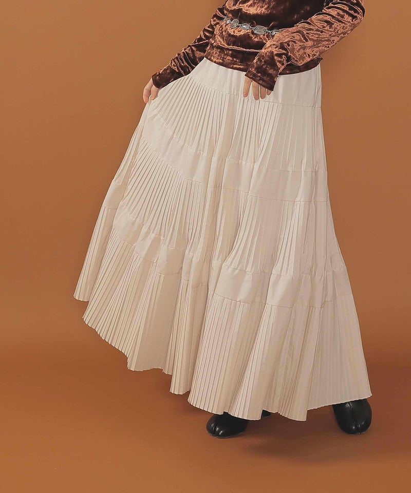 プリーツティアードスカート