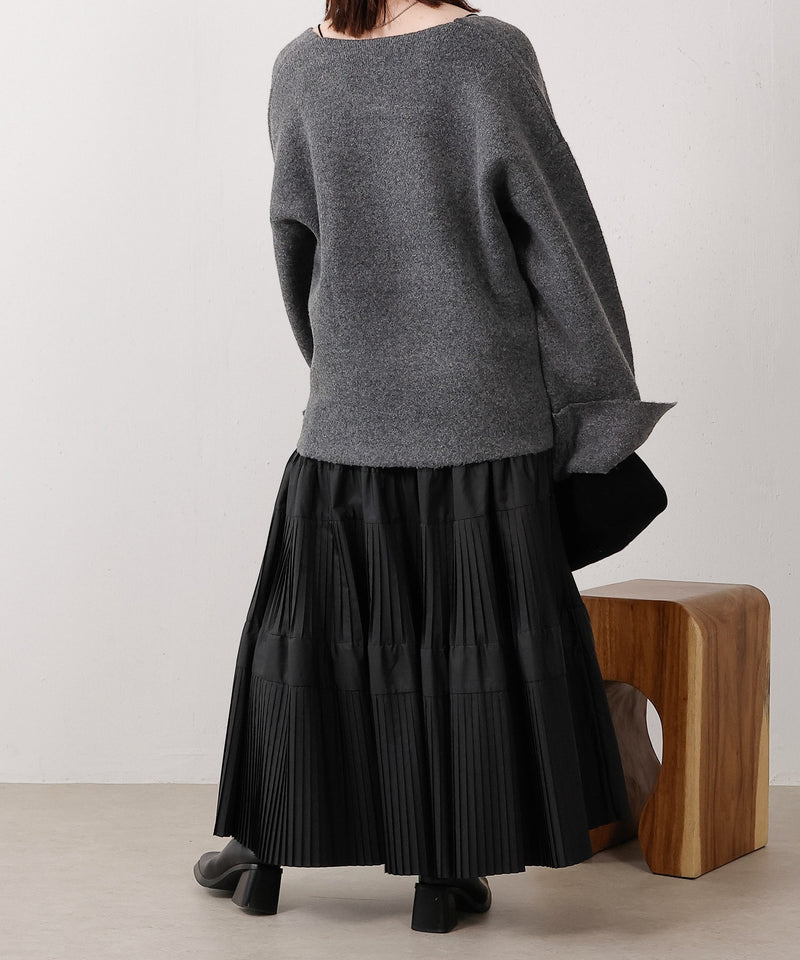 プリーツティアードスカート