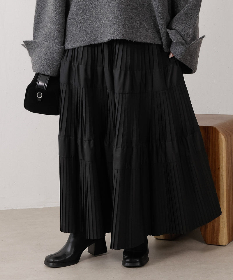 プリーツティアードスカート