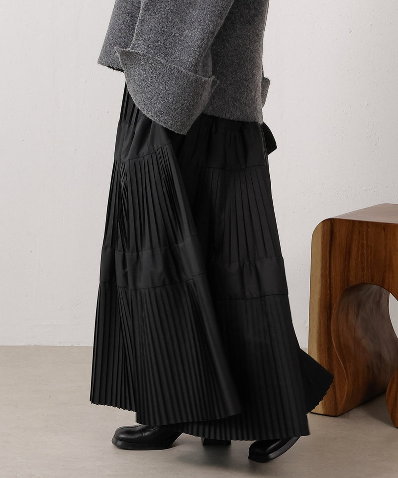 プリーツティアードスカート
