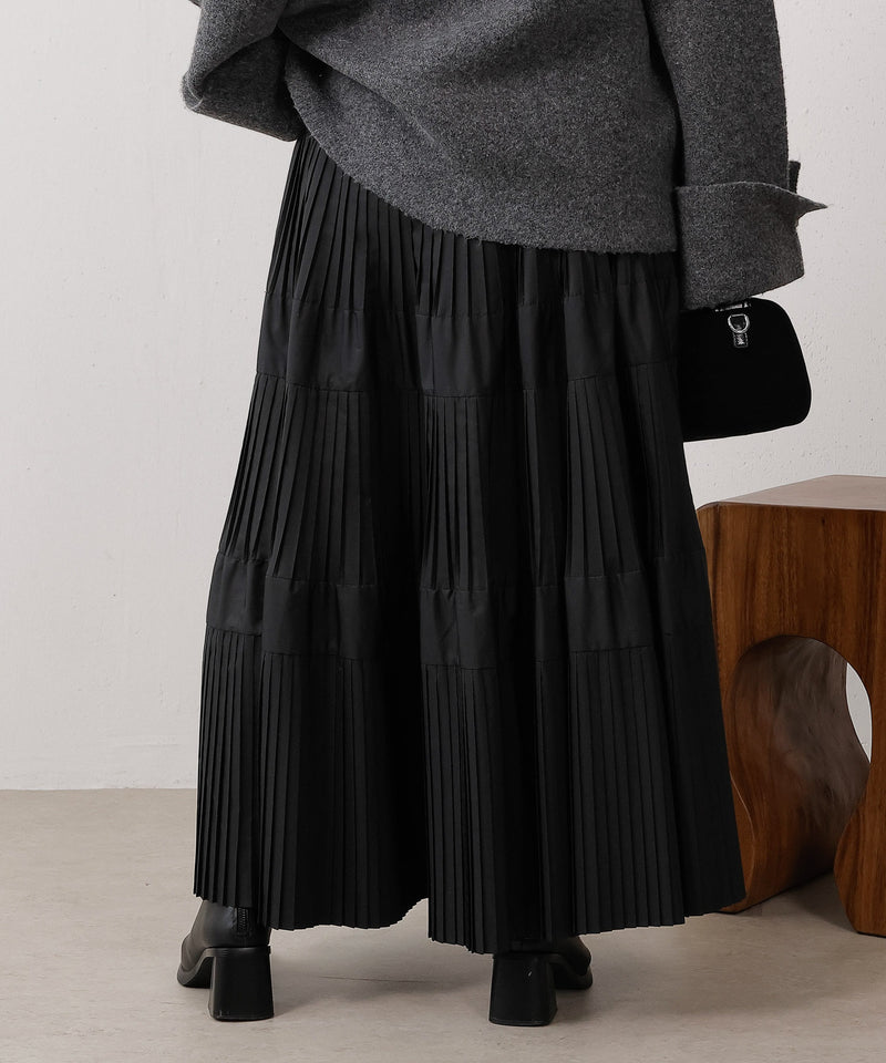 プリーツティアードスカート