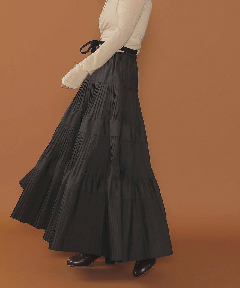 プリーツティアードスカート