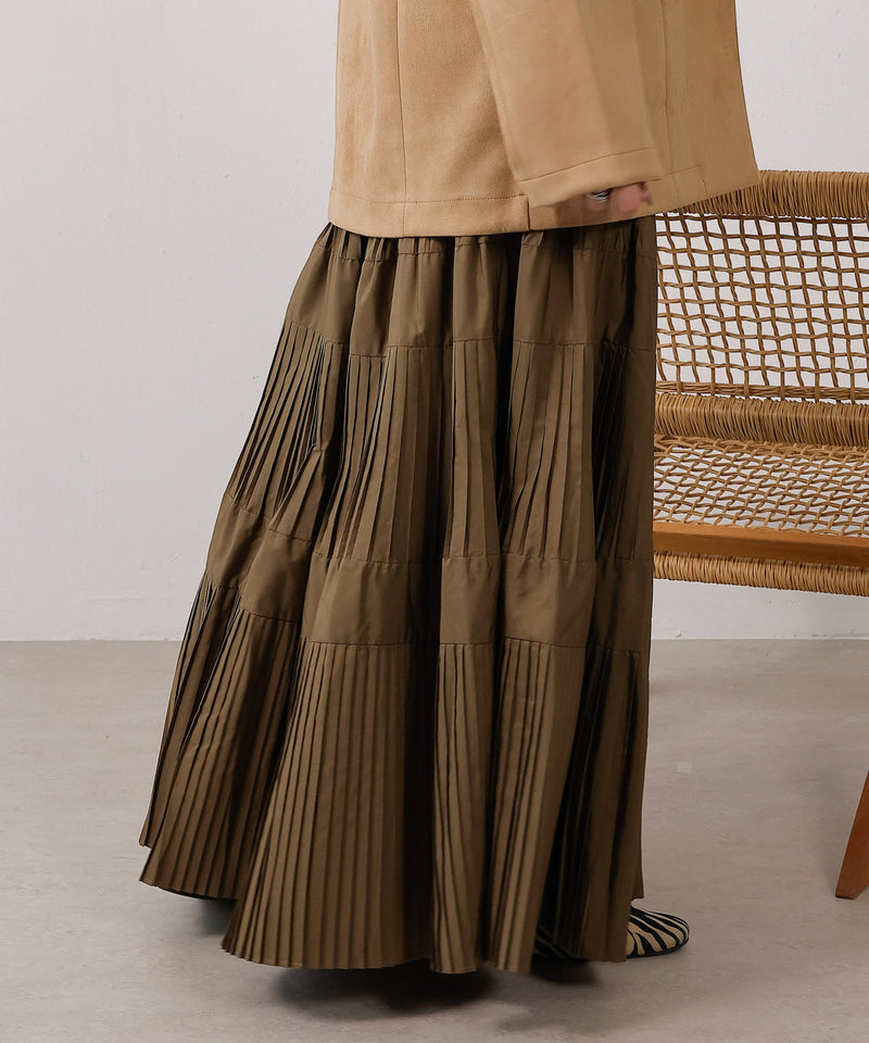 プリーツティアードスカート