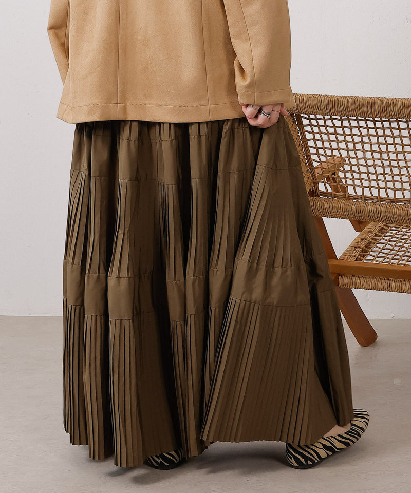 プリーツティアードスカート