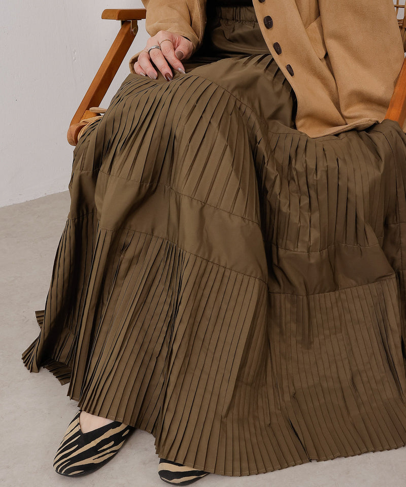プリーツティアードスカート
