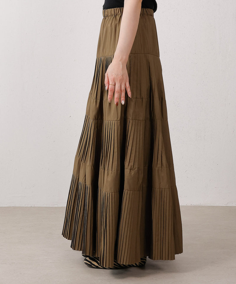 プリーツティアードスカート