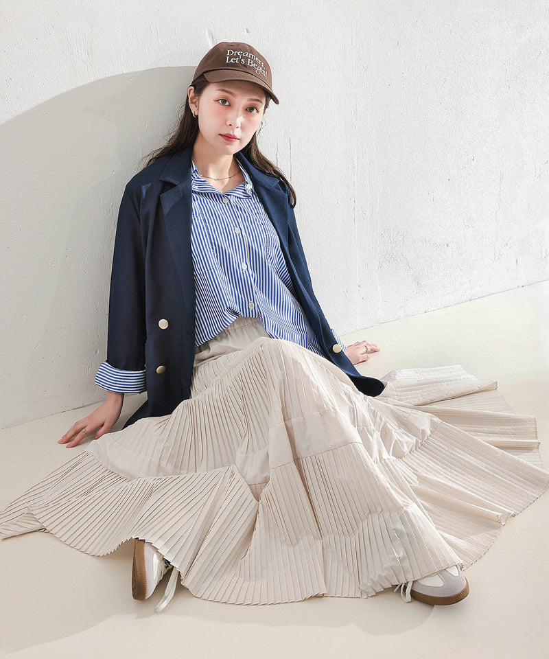 プリーツティアードスカート