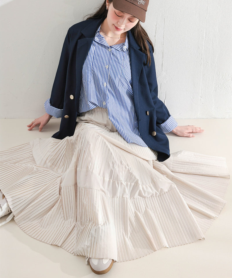 プリーツティアードスカート