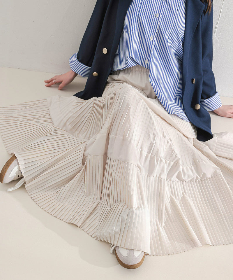 プリーツティアードスカート