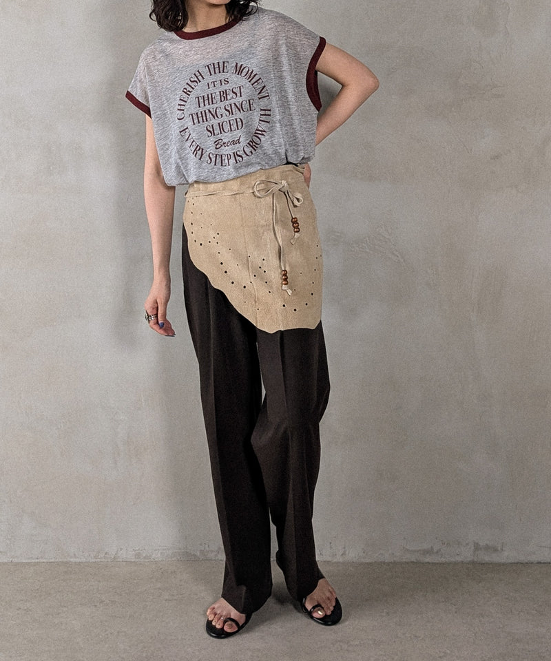 ロゴプリントリンガーTシャツ