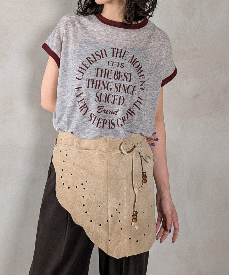 ロゴプリントリンガーTシャツ