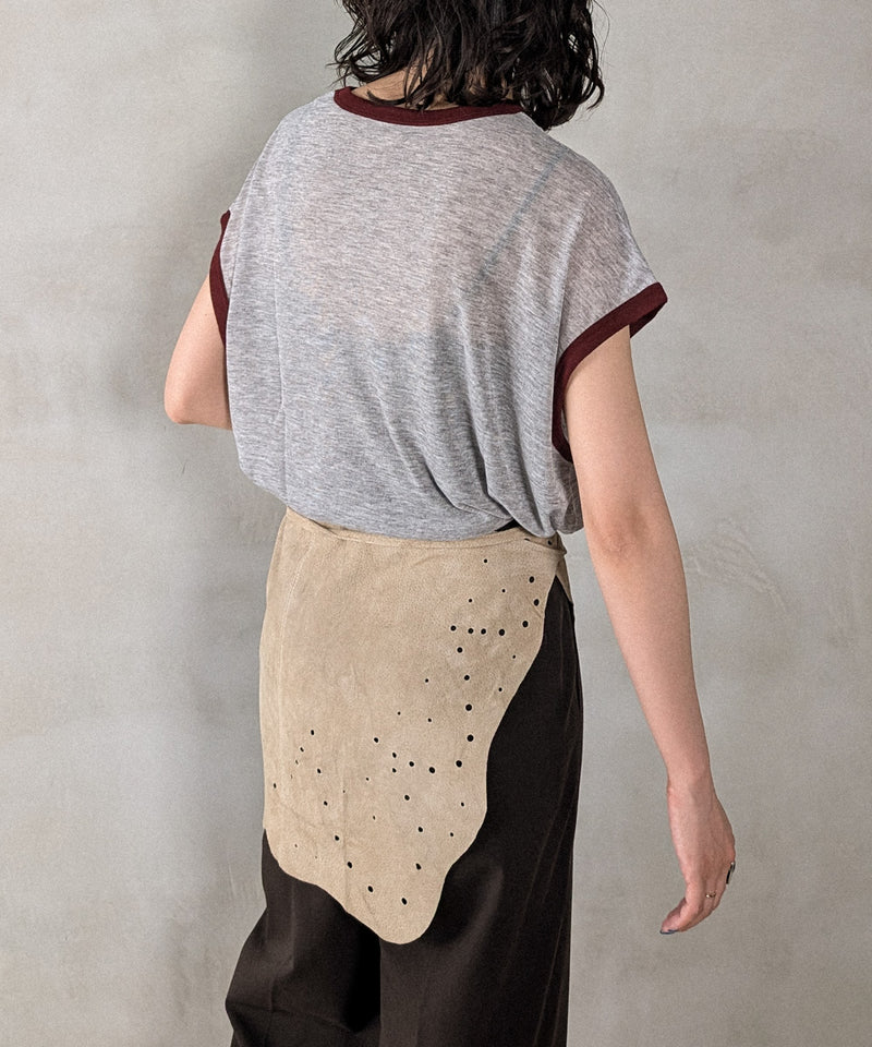 ロゴプリントリンガーTシャツ