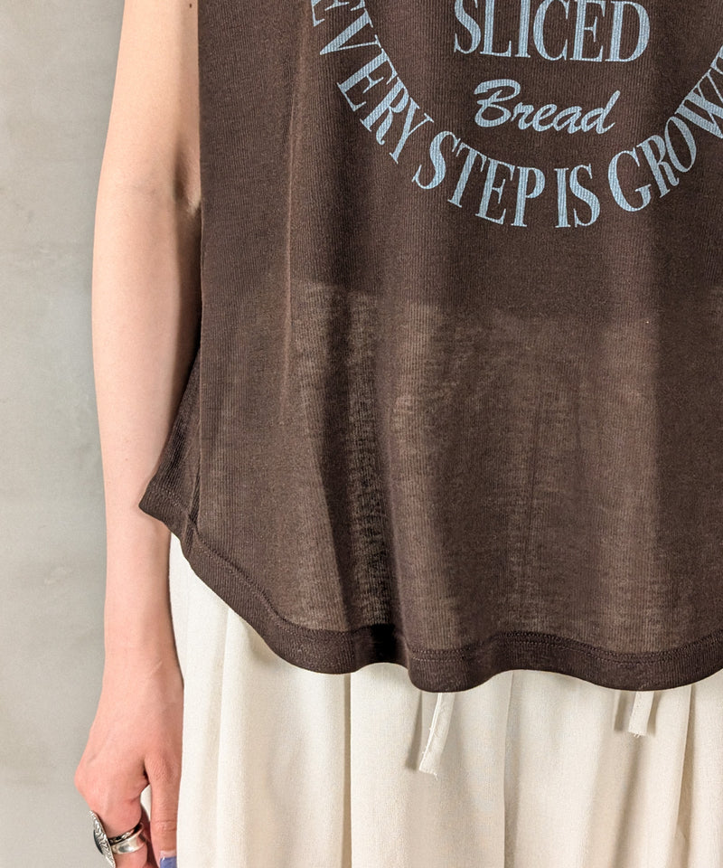 ロゴプリントリンガーTシャツ