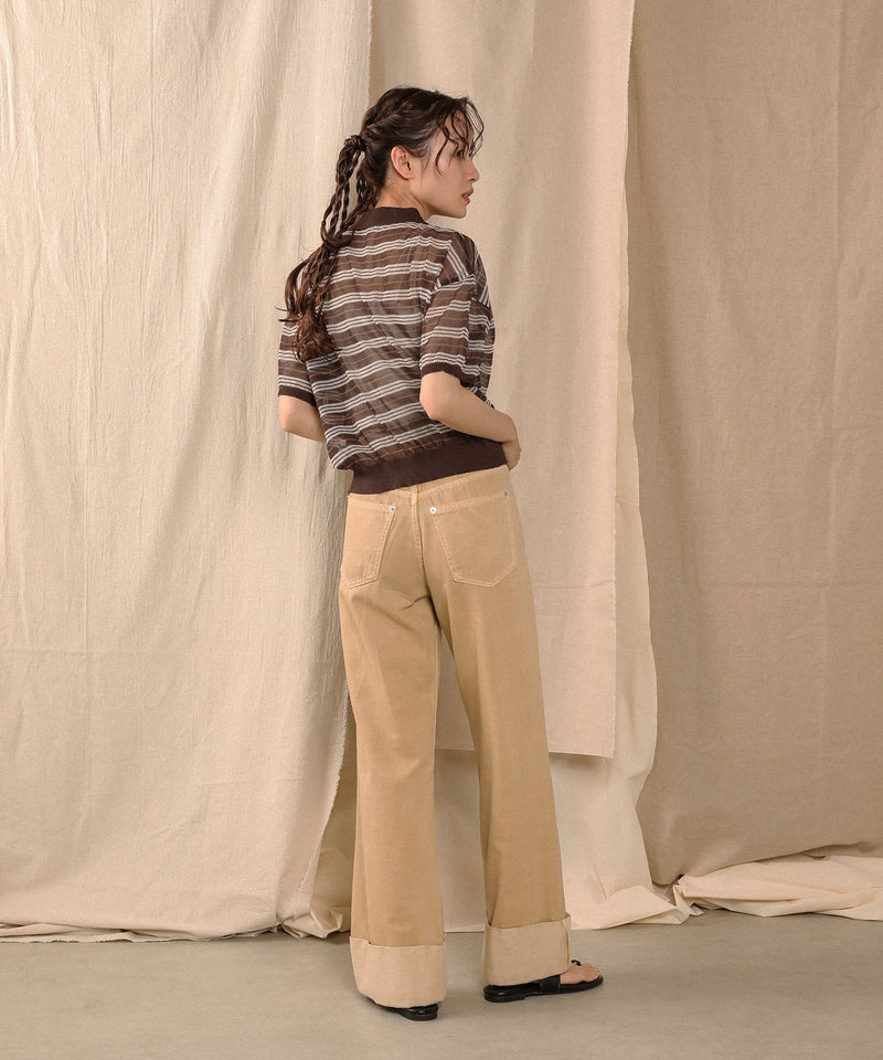 ボーダーニットポロ