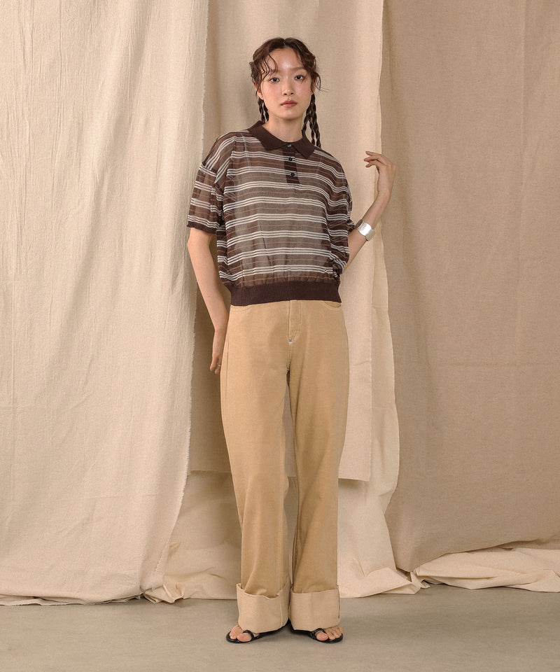 ボーダーニットポロ