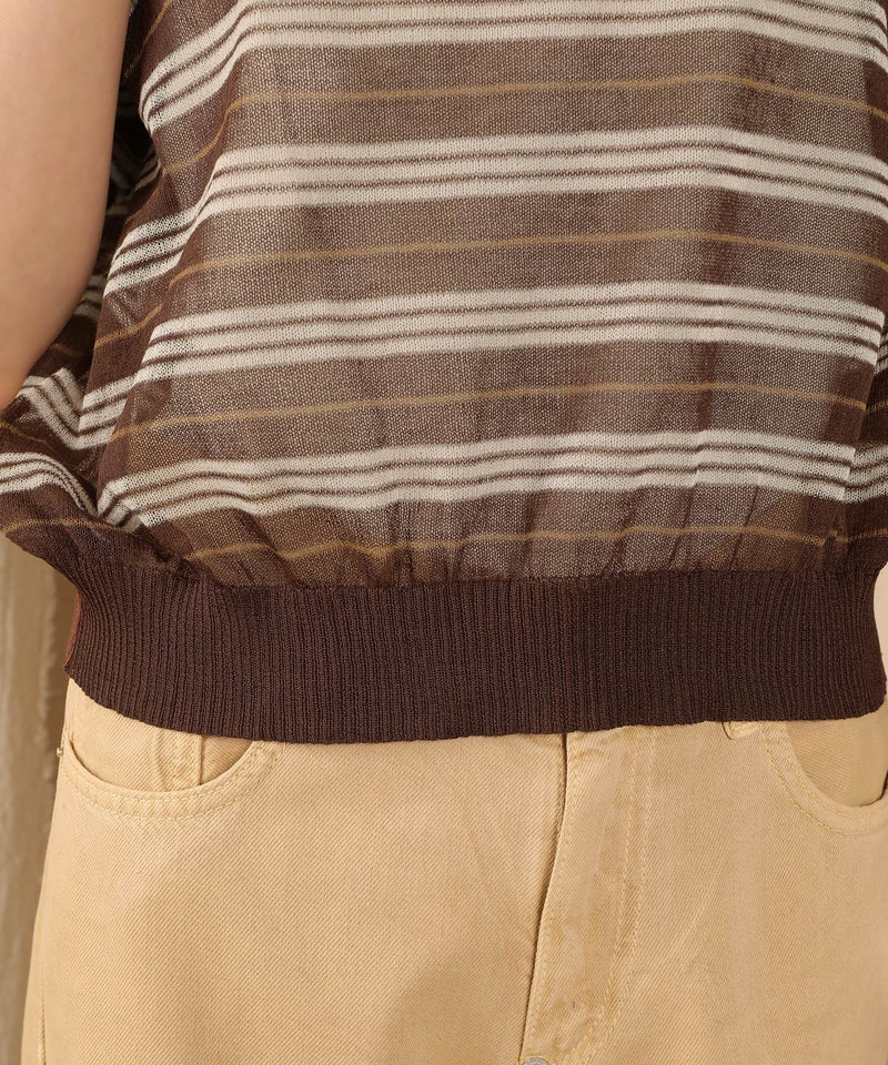 ボーダーニットポロ