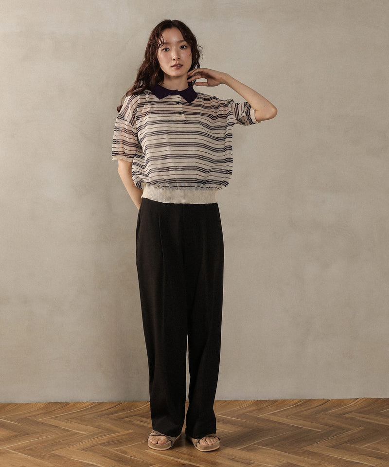 ボーダーニットポロ