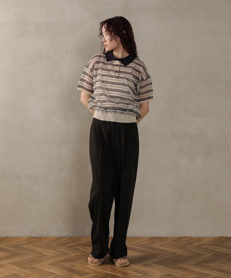 ボーダーニットポロ