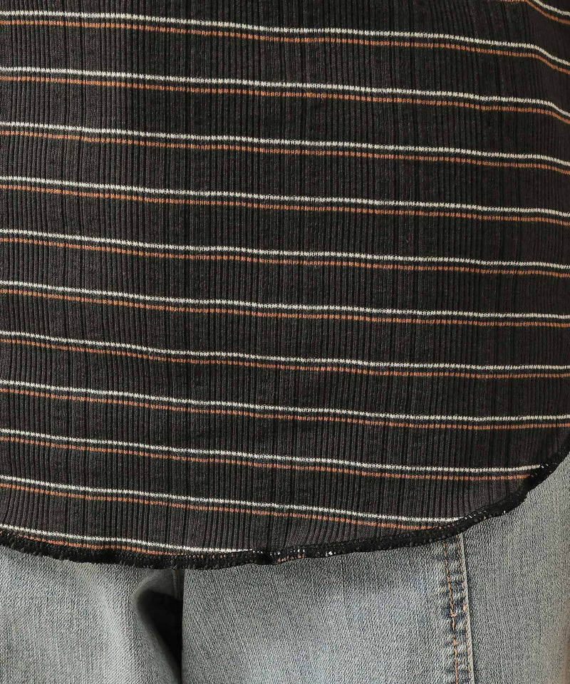 2way ランダムリブマルチボーダースクエアキャミソール