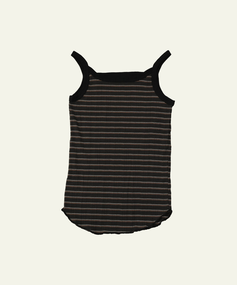 2way ランダムリブマルチボーダースクエアキャミソール