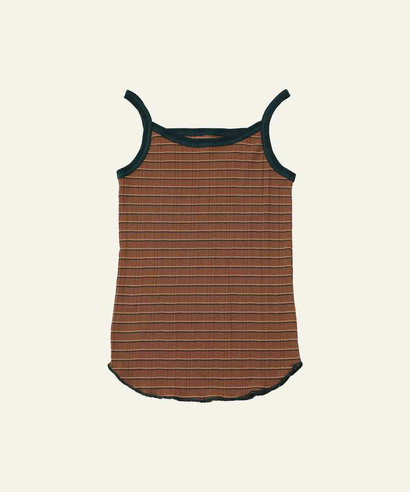 2way ランダムリブマルチボーダースクエアキャミソール