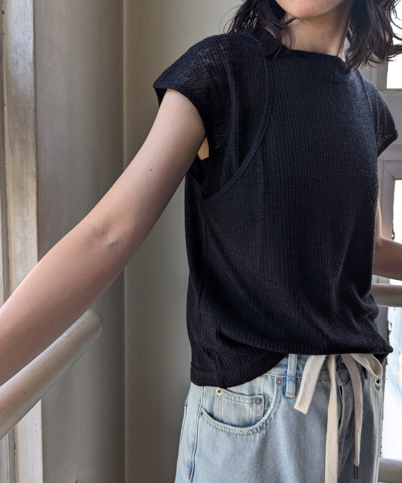 2セット タンクトップ プルオーバー レイヤードトップス