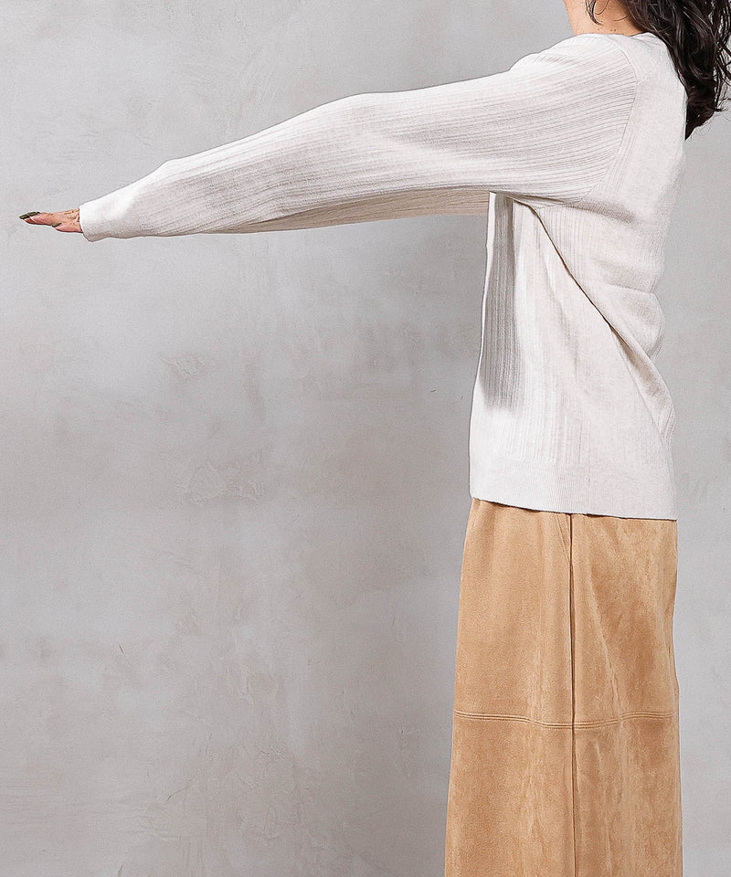 【重ねたような首元でこなれ感を演出♪】ヘンリーネックレイヤートップス