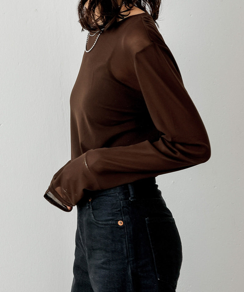 【新色追加】パワーネット クルーネックシアー トップス