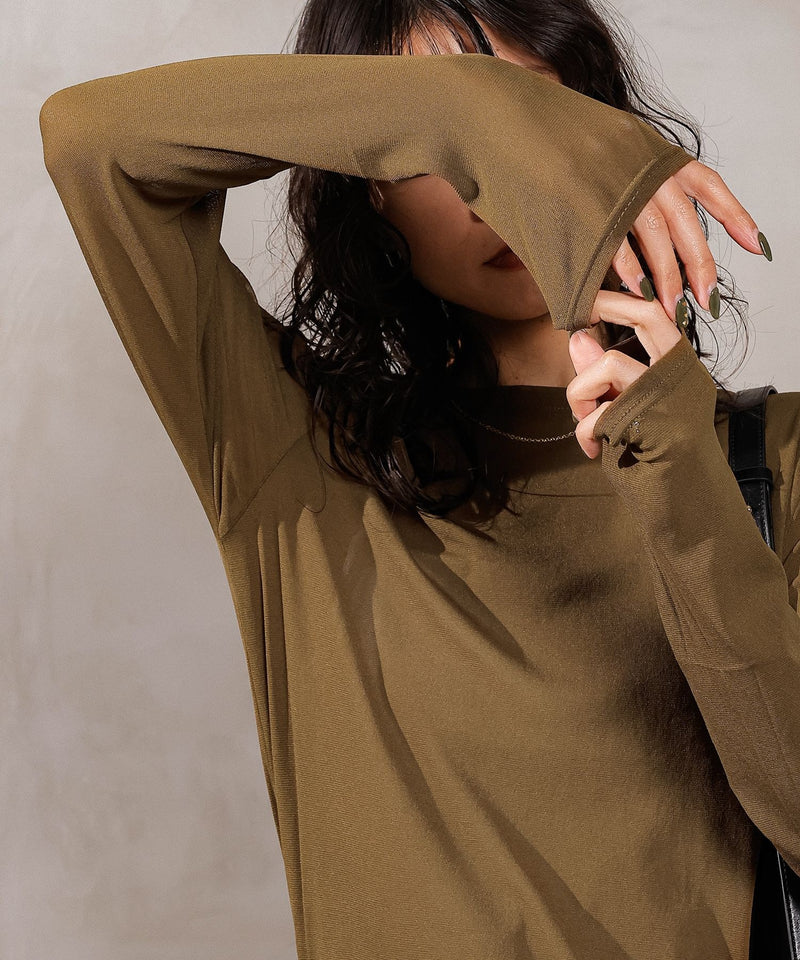 【新色追加】パワーネット クルーネックシアー トップス