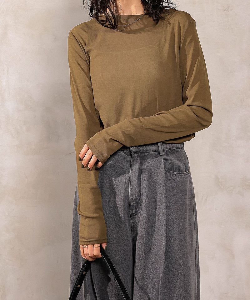 【新色追加】パワーネット クルーネックシアー トップス